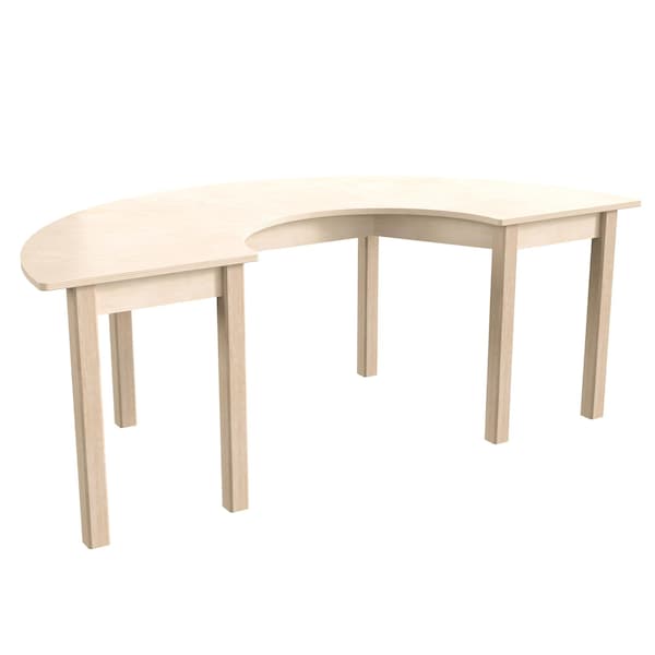 Flash Furniture 29.5 in W, 59 in L, 21 in H, Beechwood, Birch Plywood, Beech MK-ME088015-GG - main